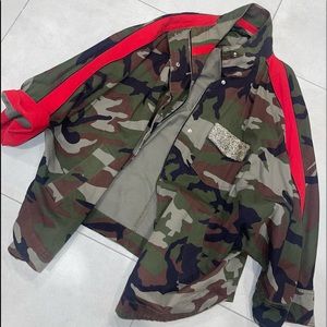 Camo Sequin Oversized Jacket